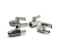 Revive Furniture MINI Válvula de bola Manija de acero inoxidable 1/8 1/4 3/8 1/2 a 7 mm 10 mm 8 mm 12 mm Tubería Pagoda Adaptador Mujer Male Hombre 304 Válvula de bola(Male,10MM_1/2")