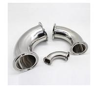 Revive Furniture Three Clip Codo de acero inoxidable SS304 316L 90 Codo de grado 19MM-102mm accesorios de pellizco caseros 3/4 "1" 1.5 "2" 2.5 "3" 4 "(SS304,108mm-ferrule 119)