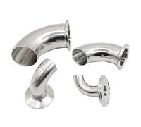 Revive Furniture Tubería de 19 mm a 102 mm OD Butt Weld 1.5;4;Tri Clamp SS 304 Acero inoxidable 316L Codo de 90 grados Accesorio de tubería sanitaria(SS316L,76mm-ferrule 91)