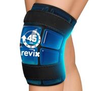 REVIX bolsa hielo rodilla, bolsa de hielo para rodilla de larga duración, 45 minutos diseño de gel con rejilla de hielo, terapia de frío para pantorrillas y brazos(30,4×24,1cm)
