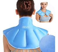 REVIX Bolsas de hielo para aliviar el dolor en el cuello y los hombros, envueltas en bolsas de hielo para el cuello de gel reutilizables y forradas de peluche suaves