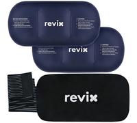 REVIX Bolsas de hielo para lesiones reutilizables, bolsas de gel frío grandes de 35,5 x 17,7 cm para espalda, hombros, caderas y rodillas, compresas frías de larga duración, juego de 2 piezas