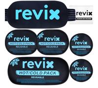 REVIX Bolsas de hielo reutilizables para lesiones, paquete de 5 bolsa de hielo de gel caliente y frío para aliviar el dolor, hinchazón, moretones, inflamación y recuperación postoperatoria