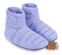 REVIX Botines y Calentadores de pies Aptos para microondas, Calentadores de pies con Ajuste Regulable y Antideslizantes, Calcetines calentables para microondas para Mujeres y Hombres, Purple L
