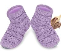 REVIX Botines y calentadores de pies calientes para microondas para mujeres y hombres, calentador de pies con terapia de calor húmedo de linaza para dolor de pies y tobillo, fascitis plantar,