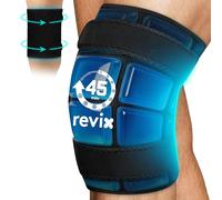 REVIX Extra Large Knee Ice Pack, bolsa de hielo para rodilla con 45 minutos de duración, diseño de gel con rejilla de hielo, terapia de frío para pantorrillas y brazos (50,8×27,1cm)