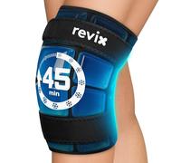 REVIX Knee Ice Pack Wrap, 45-Minute Long Lasting Ice Pack for Knee with Ice Grid Gel Design, Reusable Gel Ice Wrap, Cold Therapy for Soothing Discomfort & Fatigue in Calf & Arm(12"×9.5")