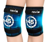 REVIX Knee Ice Pack Wrap, 45-Minute Long Lasting Ice Pack for Knee with Ice Grid Gel Design, Reusable Gel Ice Wrap, Cold Therapy for Soothing Discomfort & Fatigue in Calf & Arm(30,4×24,1cm)
