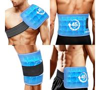 REVIX Large Ice Packs for Injuries Reusable, 45-Minute Long Lasting Cold Therapy with Ice Grid Gel Design, Reusable Gel Cold Pack for Knee, Shoulder, Back, Soothing Discomfort & Fatigue, 40,6 × 22,8cm