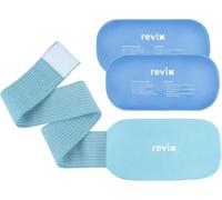 REVIX Lot de 2 packs de gel reutilizables para lesiones - compresas de frío y calor con correa ajustable, vendajes de gel flexibles para articulaciones y músculos, manguito de los rotadores, espalda