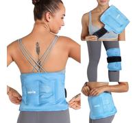 REVIX Pack de hielo de gel para lesiones de espalda y alivio del dolor (16"X9") envoltura de hielo con forro suave y peludo para la espalda baja, hombro, cadera, brazo y rodilla