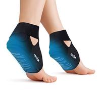 REVIX Paquete de 2 paquetes de hielo para el talón, paquete de hielo reutilizable para frío y caliente con cobertura completa de gel en el talón, envoltura de hielo ajustable para fascitis plantar