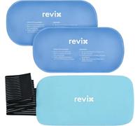 REVIX Paquetes de Gel Reutilizables, 2 Paquetes Compresa Fría Flexible con Correa para Espalda, Hombro, Cadera, Muslo, Paquete de Hielo Extra Grande para Recuperación y Alivio Refrescante Diario