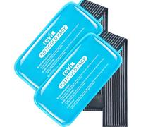 REVIX Paquetes de hielo para heridas reutilizables, 2 paquetes de paquetes de gel fríos y calientes con diseño de refrigeración en PVC y correa ajustable (30,4 x 15,2 cm)