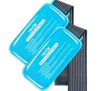 REVIX Paquetes de hielo para heridas reutilizables, 2 paquetes de paquetes de gel fríos y calientes con diseño de refrigeración en PVC y correa ajustable (25,4 x 12,7 cm)