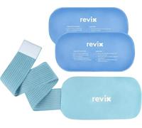 REVIX Paquetes fríos para lesiones, 2 paquetes de gel, compresa suave y flexible, compresa caliente y fría, envolturas grandes para espalda, rodilla, pierna y tobillo