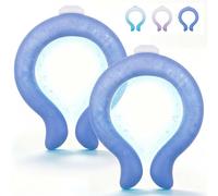 REVIX Tubo de enfriamiento reutilizable para el cuello, enfriador de cuello con anillo de hielo, 2 paquetes, azul marino