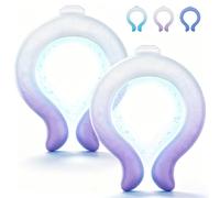 REVIX Tubo de enfriamiento reutilizable para el cuello, enfriador de cuello con anillo de hielo, 2 paquetes, morado