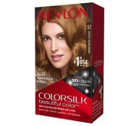 Revlon Colorsilk Coloración permanente con keratina y aminoácidos, Tono 57 Castaño Dorado Muy Claro