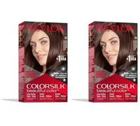 Revlon ColorSilk Beautiful Color 33 Marrón coloración del cabello - Coloración del cabello (Marrón, Dark Soft Brown) (Paquete de 2)