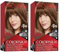 Revlon - Colorsilk Beautiful Color, Coloración Capilar Permanente, con Keratina y Aminoácidos, Color Intenso, Larga Duración, Sin Amoníaco, Resultado Natural, Tono 43 CASTANO MEDIO DORADO