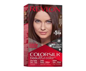 REVLON Colorsilk Beautiful Color, Coloración Capilar Permanente con Keratina y Aminoácidos, Color Intenso de Larga Duración, Sin Amoníaco, Resultado Natural, Tono 27 Castaño Cálido Profundo