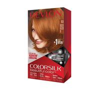 Revlon Colorsilk Beautiful Color, Coloración Permanente, queratina y Aceros Aminados de Seda, cubre el 100% de los cabellos blancos, 53 Auburn Claro