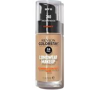 REVLON ColorStay Base de Maquillaje, piel Mixta/Grasa, 240 MEDIUM BEIGE | Larga duración de 24H, resistente al calor, al sudor, a la humedad y al agua. Cobertura media-alta construible. Con SPF 15.