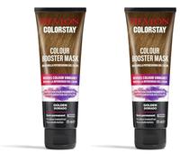 REVLON ColorStay Booster Mask, Mascarilla Potenciadora del Color, Coloración Temporal que Aporta Hidratación, Brillo y Neutraliza Reflejos, Hasta 6 Usos, Tono Dorado 125 ml (Paquete de 2)