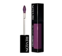 Revlon ColorStay - Lápiz labial líquido de tinta satinada, colores de labios ricos en ropa larga, formulado con aceite de semilla de grosella negra, 023 hasta toda la noche.