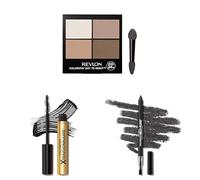 Revlon ColorStay Rutina de Ojos Completa: 4 sombras Moonlit + Máscara Xtensionnaire + Delineador Waterproof Multiplayer, Pack de 3