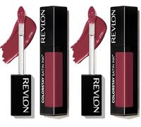 REVLON ColorStay Satin Ink, Pintalabios Líquido Permanente con Acabado Satinado, Fórmula Hidratante con Aceite de Grosella Negra, De Larga Duración, 5ml, Tono 005 Silky Sienna (Paquete de 2)