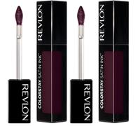 REVLON ColorStay Satin Ink, Pintalabios Líquido Permanente con Acabado Satinado, Fórmula Hidratante con Aceite de Grosella Negra, De Larga Duración, 5ml, Tono 022 Black Cherry (Paquete de 2)