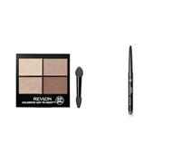 REVLON ColorStay Sombras de Ojos Day-To-Night en 4 tonos + Delineador de Ojos tono Marrón - Maquillaje de Ojos Waterproof de Larga Duración, Acabado Mate Brillante, Fórmula Híbrida en Polvo y Crema
