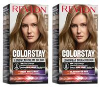 Revlon Colorstay Tinte Pelo Mujer, Coloración Permanente de larga duración, Incluye mascarilla potenciadora del color, Hasta 8 semanas de color, Tono 8.13 Rubio Claro Beige (Paquete de 2)