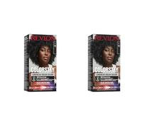 Revlon Colorstay Tinte Pelo Mujer, Coloración Permanente de larga duración, Incluye mascarilla potenciadora del color, Hasta 8 semanas de color, Tono 1 Negro (Paquete de 2)