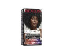 Revlon Colorstay Tinte Pelo Mujer, Coloración Permanente de larga duración, Incluye mascarilla potenciadora del color, Hasta 8 semanas de color, Tono 1 Negro