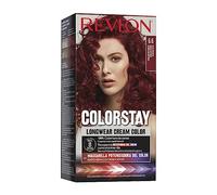 Revlon Colorstay Tinte Pelo Mujer Permanente - Tono 6.6 Rojo Intenso | Coloración Permanente de larga duración, Incluye mascarilla potenciadora del color, Hasta 8 semanas de color, 100% Cobertura