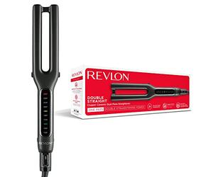 Revlon Double Straight Alisadora (diseño de doble placa, tecnología avanzada de cerámica de cobre, pantalla LED, sistema de memoria de calor inteligente, 10 ajustes de calor hasta 235°C) RVST2204E