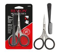 Revlon Kit de vello facial de la serie para hombre, incluye tijeras y peine, regalos para él, relleno de calcetines para hombres, aseo para hombres, acero inoxidable, 1 unidad
