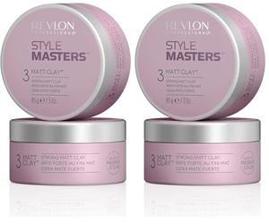 REVLON PROFESSIONAL Style Masters Cera Mate Fuerte 85g (Paquete de 2)