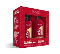 UniqOne Duo Pack UniqOne Champú todo en uno 490ml y tratamiento protector térmico para el pelo 10 en 1 150ml