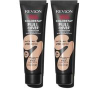 Revlon Revlon ColorStay Full Cover Base de Maquillaje SPF10 (#210 Sand Beige) 40 g (Paquete de 2)