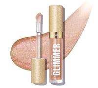 REVLON Super Lustrous Glimmer Gloss, Brillo de Labios Hidratante y Voluminizador, Gloss con Glitter de Origen Eco-Vegetal, Acabado Ultra-Brillante No Pegajoso Tono 004 Happy Hour, 3,8ml