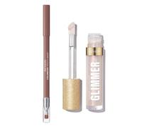 Revlon Super Lustrous Glimmer Gloss Tono 001 Diamond Drama + ColorStay Multi-Liner Tono Less Traced, Pack de 2