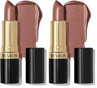 REVLON Super Lustrous Lipstick, Barra de Labios con Textura Cremosa para unos Labios más Suaves y Voluminosos, Fórmula Hidratante con Vitamina E, Tono 013 Caramel Glace 4,2g (Paquete de 2)
