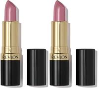 REVLON Super Lustrous Lipstick, Barra de Labios con Textura Cremosa para unos Labios más Suaves y Voluminosos, Fórmula Hidratante con Vitamina E, Tono 668 Primrose 4,2g (Paquete de 2)