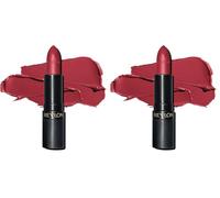 REVLON Super Lustrous The Luscious Mattes, Barra de Labios con Textura Cremosa para unos Labios más Suaves y Voluminosos, Fórmula Hidratante con Vitamina E, Tono 008 Show Off 4,2g (Paquete de 2)