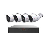 REVO America Sistema de seguridad de video DVR híbrido de 8 canales de 1 TB, 4 cámaras IR Bullet de 1080p para interiores y exteriores, acceso remoto a través de teléfono inteligente, tableta, PC y