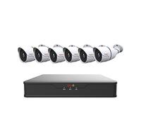 REVO America Sistema de seguridad de video DVR híbrido de 8 canales y 2 TB, 6 cámaras IR Bullet de 1080p para interiores y exteriores, acceso remoto a través de teléfono inteligente, tableta, PC y Mac